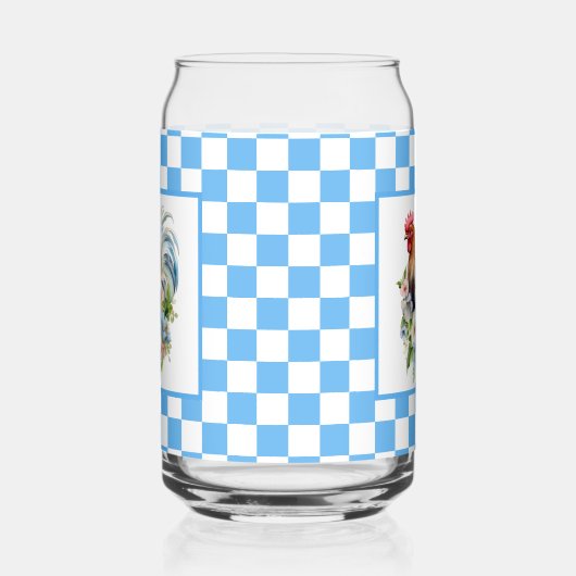 Schattigee Country kipliefhebbers Blikvorm Glas (Links)