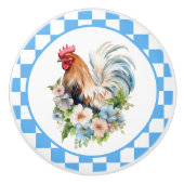 Schattigee Country kipliefhebbers Keramische Knop (Voorkant)