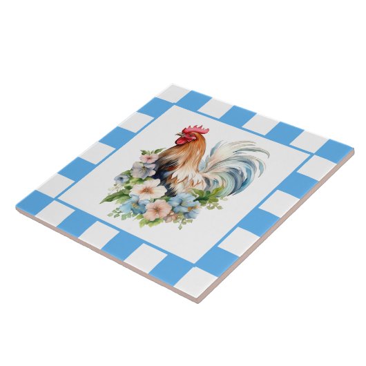 Schattigee Country kipliefhebbers Tegeltje (Zijkant)