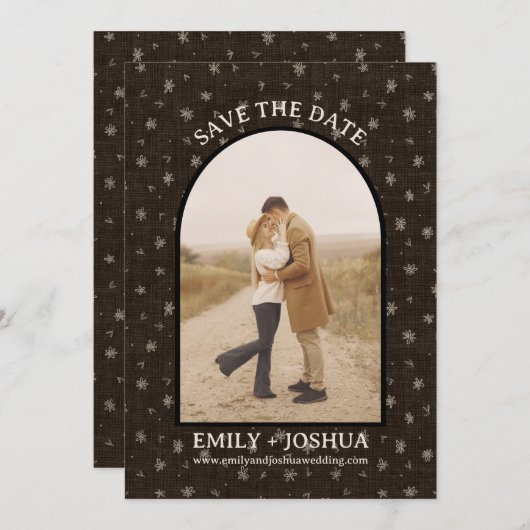 Schattigee Country Modern Floral Flat Save the Dat Save The Date (Voorkant / Achterkant)