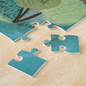 Schattigee Country Village Illustratie Waterverf A Legpuzzel (Zijkant)