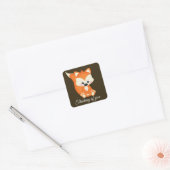 Schattigee Country vos denken aan je Vierkante Sticker (Envelop)