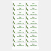 Schattigee courgette Happy cartoon gepersonaliseer Labels (Vel)