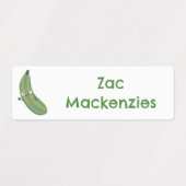 Schattigee courgette Happy cartoon gepersonaliseer Labels (Design 1)