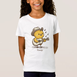 Schattigee cowboy Baby chick spelen gitaar geperso T-shirt