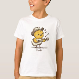 Schattigee cowboy Baby chick spelen gitaar geperso T-shirt
