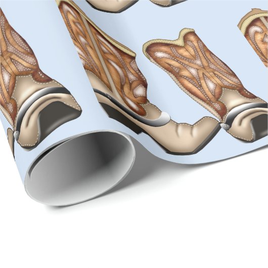 Schattigee Cowboy Boot Gift Wrap Cadeaupapier (Rol Hoek)