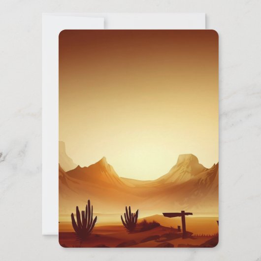 Schattigee Cowboy Eerste Rodeo Verjaardag Kaart (Achterkant)