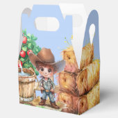 Schattigee Cowboy Farmer 1e. verjaardagsfeestje Bedankdoosjes (Geopend)