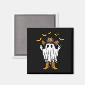 Schattigee Cowboy Ghost Sheriff Peace Funny Hallow Magneet (Voorkant / Achterkant)