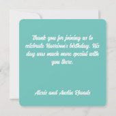 Schattigee Cowboy & Paard Dank je wel Verjaardag Bedankkaart (Achterkant)