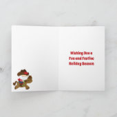 Schattigee Cowboy Santa en Cactus Zuidwest Kerstmi Feestdagen Kaart (Binnen)