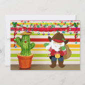 Schattigee Cowboy Santa en Cactus Zuidwest Kerstmi Feestdagenkaart (Voorkant)