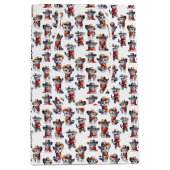 Schattigee Cowboy Sneeuwluipaard Medium Cadeauzakje (Voorkant)