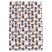 Schattigee Cowboy Sneeuwluipaard Medium Cadeauzakje (Achterkant)