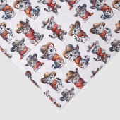 Schattigee Cowboy Sneeuwluipaard Tissuepapier (Detail)