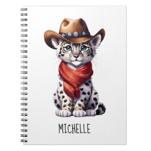 Schattigee Cowboy Snow Leopard Naam Notitieboek