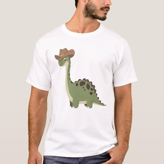 Schattigee cowboydinosaurus t-shirt (Voorkant)