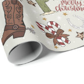 Schattigee cowboykerst cadeaupapier (Rol Hoek)