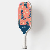 Schattigee cowboylaarzen naadloze patronen pickleball paddle (Links)
