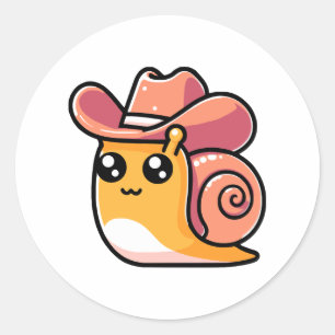 Schattigee cowboyslak ronde sticker