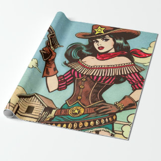 Schattigee Cowgirl Comics Cadeaupapier