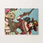  Schattigee Cowgirl Comics Legpuzzel (Horizontaal)