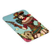  Schattigee Cowgirl Comics Magneet (Rechterzijde)