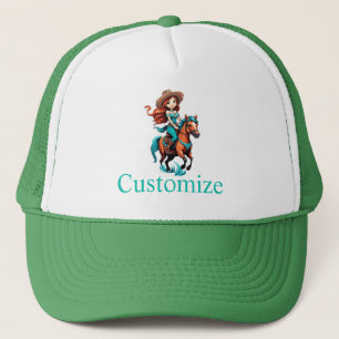 Schattigee Cowgirl Rijden Pony Thunder_Cove Trucker Pet
