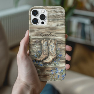 Schattigee Cowgirl Rustic Country Westerne Cowboy iPhone 16 Hoesje