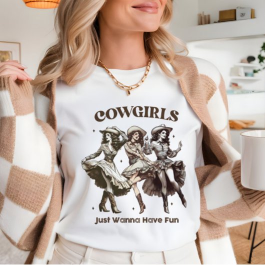 Schattigee cowgirls willen gewoon plezier hebben,  t-shirt