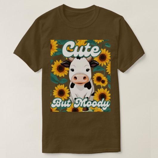 Schattigee CowMoody Koe Liefhebbers Boerderij cowg T-shirt (Design voorkant)
