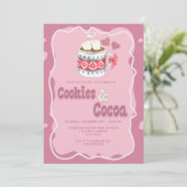 Schattigee Cozy Cookies en Cocoa Holiday Kerstmis Kaart (Staand voorkant)