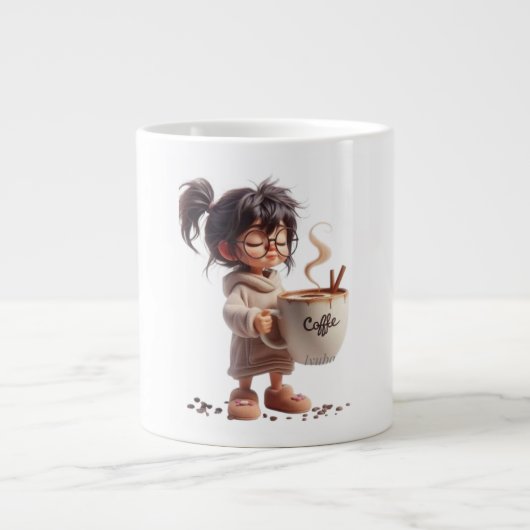 Schattigee Cozy Girl Coffee Mok (Voorkant)