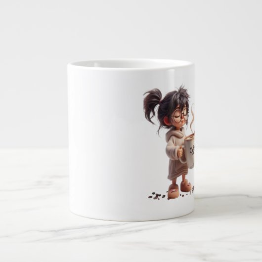 Schattigee Cozy Girl Coffee Mok - Cadeau voor haar (Voorkant)