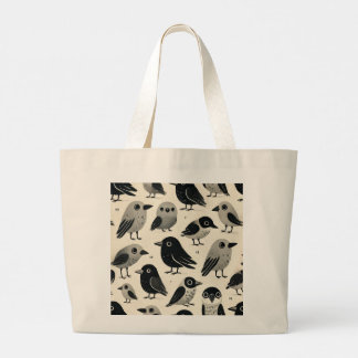 Schattigee Crafty Crows Print Design Grote Tote Bag