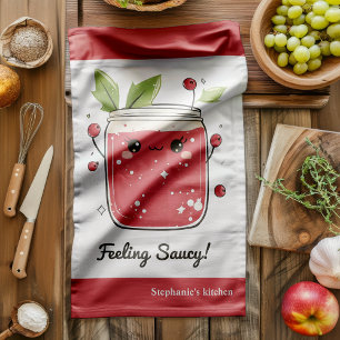 Schattigee cranberrysaus – Grappig Kawaii Koken Theedoek