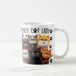 Schattigee Crazy Cat Lady, Cat Lovers, Ik hou van  Koffiemok