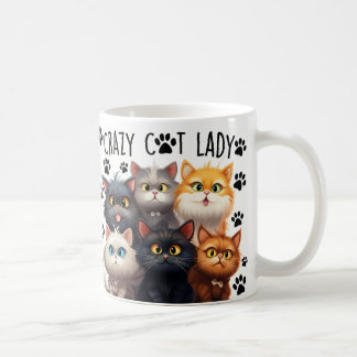 Schattigee Crazy Cat Lady, Cat Lovers, Ik hou van Koffiemok