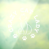 Schattigee Crazy Cat Lady Raamsticker (Vel 3)