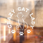 Schattigee Crazy Cat Lady Raamsticker (Vel 2)