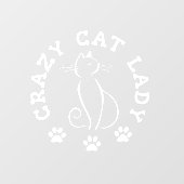 Schattigee Crazy Cat Lady Raamsticker (Vel)