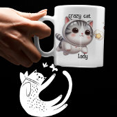 Schattigee Crazy Cat Lady Schattigee Space Cat op  Mok