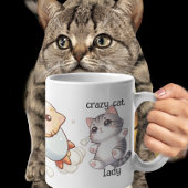 Schattigee Crazy Cat Lady Schattigee Space Cat op Mok