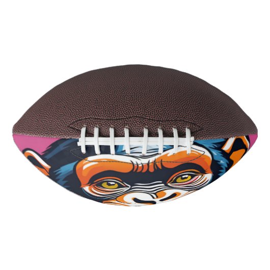 Schattigee Crazy Funny Chimpanzee American Football (Voorkant)