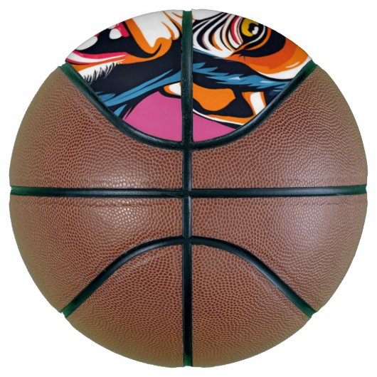 Schattigee Crazy Funny Chimpanzee Basketbal (Rechts)