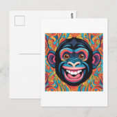 Schattigee Crazy Funny Chimpanzee Briefkaart (Voorkant / Achterkant)