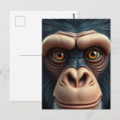 Schattigee Crazy Funny Chimpanzee Briefkaart (Voorkant / Achterkant)