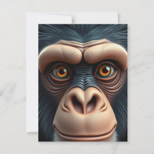 Schattigee Crazy Funny Chimpanzee Briefkaart