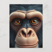Schattigee Crazy Funny Chimpanzee Briefkaart (Voorkant)